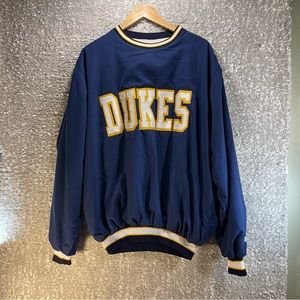 Vintage DeLong Duke Blue‎ Devils Lined Pullover Windbreaker Jacket XL Nylon USA